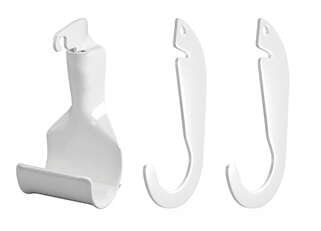 Closet rod holder set for starter kit white